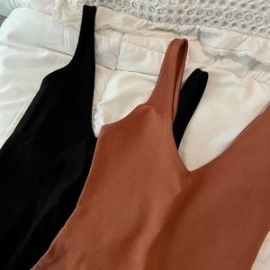 Forever 21 thick bodysuits - black and rust